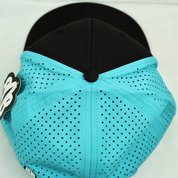 808 Clothing Co Maui Hawaii Small Islands Running Hat Mesh Turquoise Blue Black - Picture 3 of 6